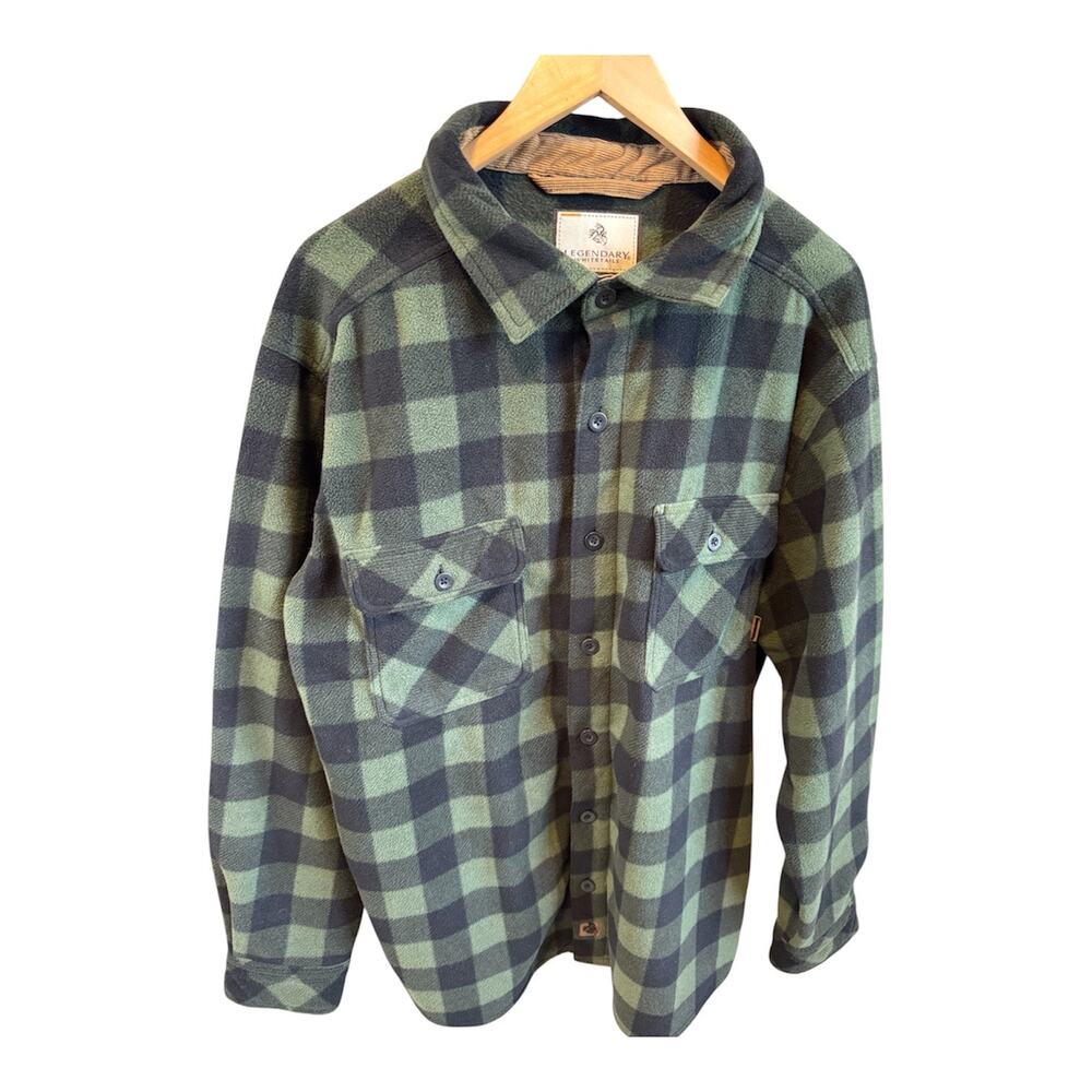 Legendary Whitetails Men's Green Plaid Shirt - Large